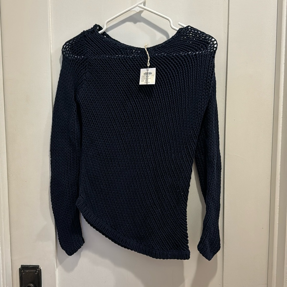 Club Monaco, navy blue Italian yarn Kimberly sweater new